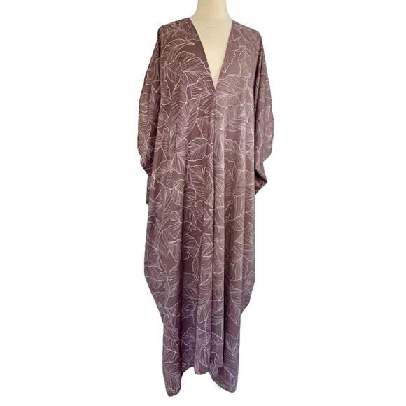 JENNIFER GRACE Limited Edition Caftan Deep V Neck Kimono Dress Resort Boho Chic - Picture 3 of 12